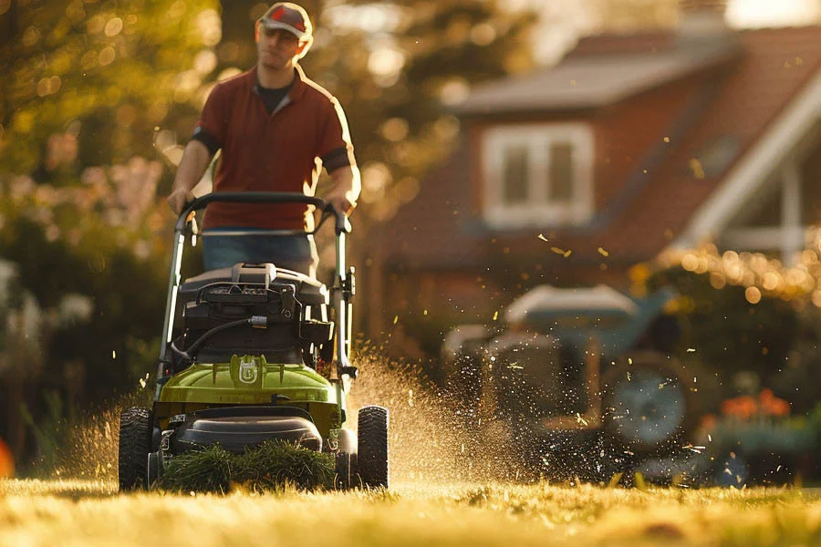 battery operated push lawn mower